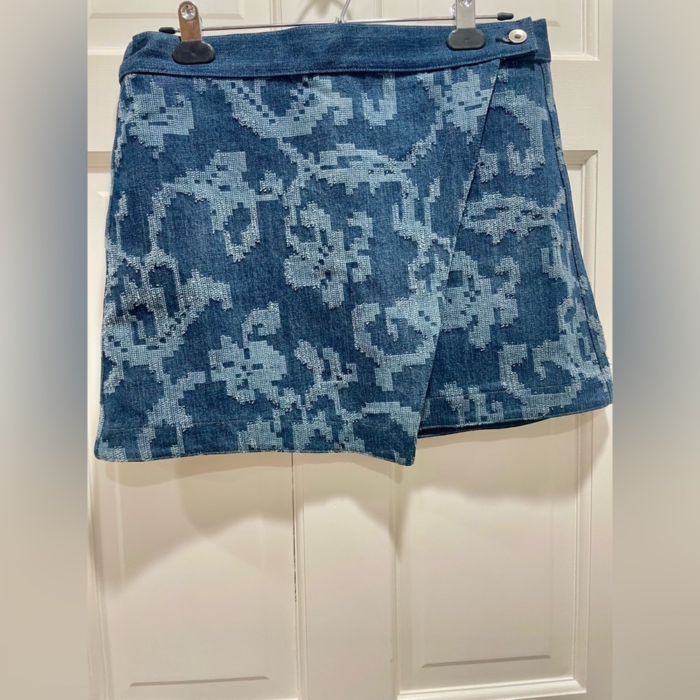 Rag & Bone Marina Ikat Denim Skirt